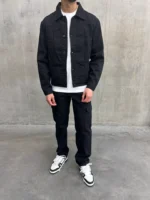 Denim Cargo Pants Black (1)