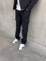 Denim Cargo Pants Black (2)