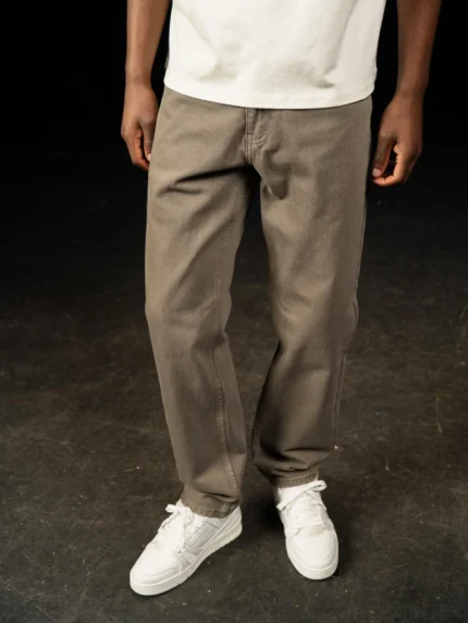 Essential Straight Jeans Washed Brown (1)